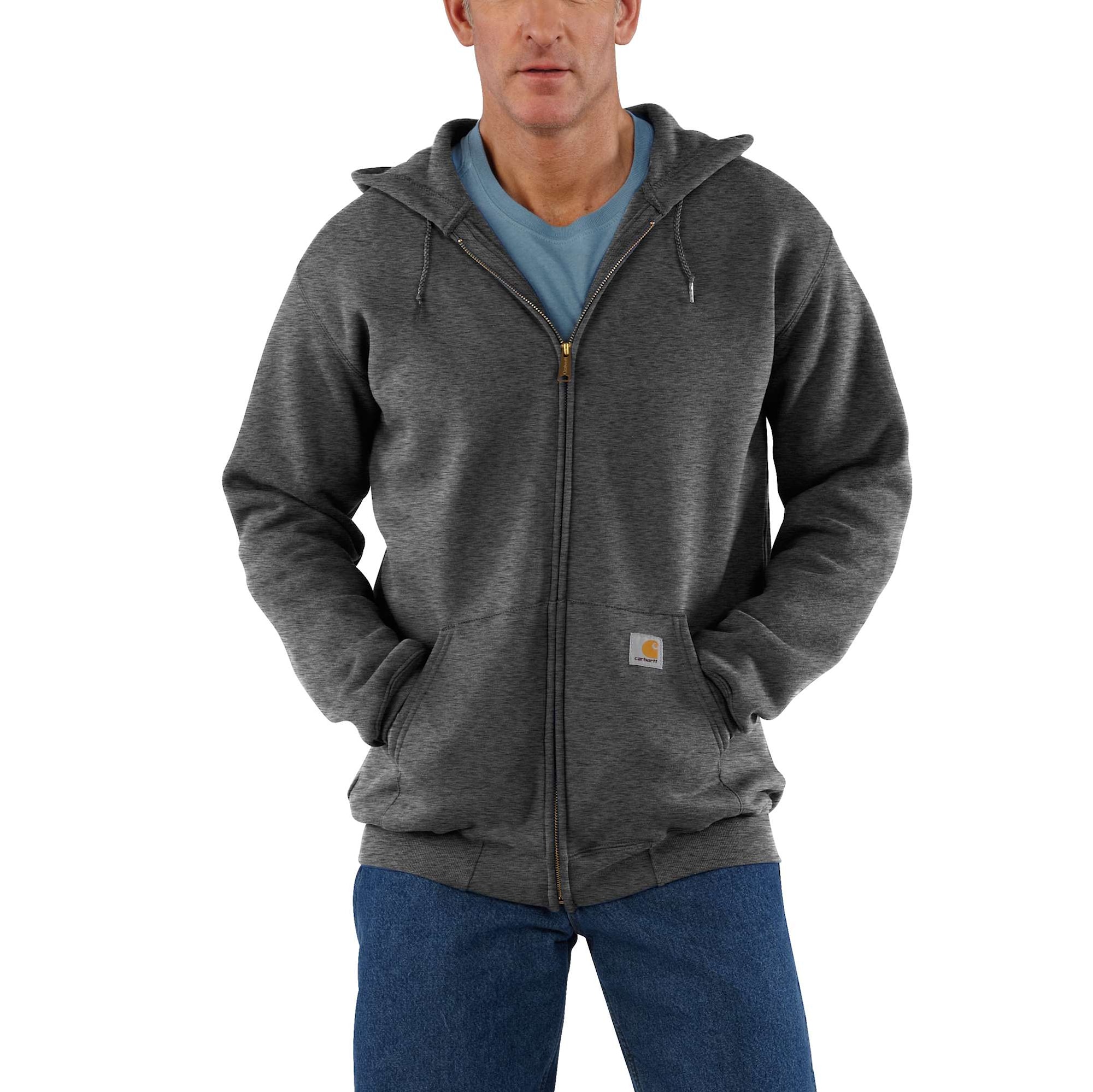Carhartt Hoodie med dragkedja Herr Carbon Heather M