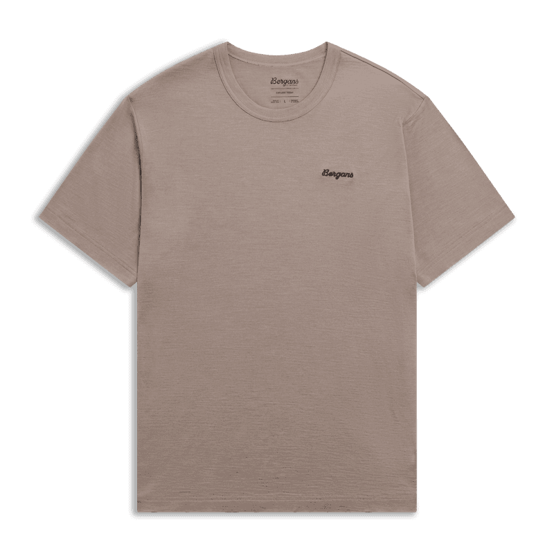 Bergans Logo Merino T-shirt Herr Rock Taupe XXL