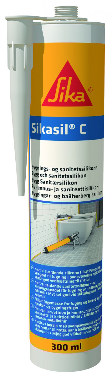 Sika Sikasil-C SCA Bygg- & sanitetssilikon 300ml Vit