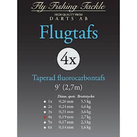 Darts Flugtafs Fluorocarbon 9' 1X Taperad