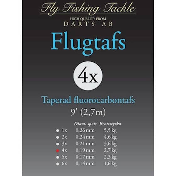 Darts Flugtafs Fluorocarbon 9' 1X