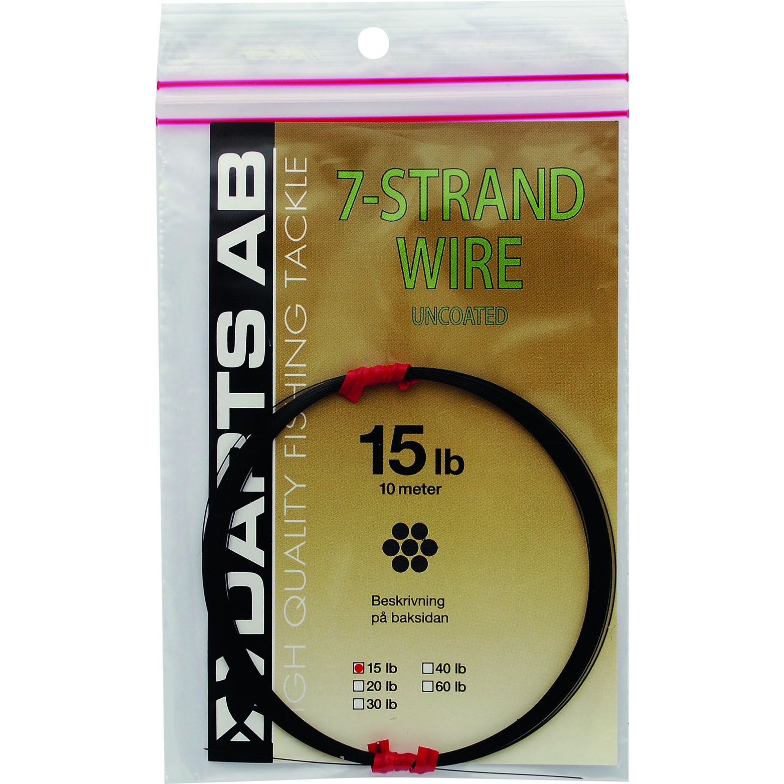 Darts 7 Strand Wire 30 lb 10 m