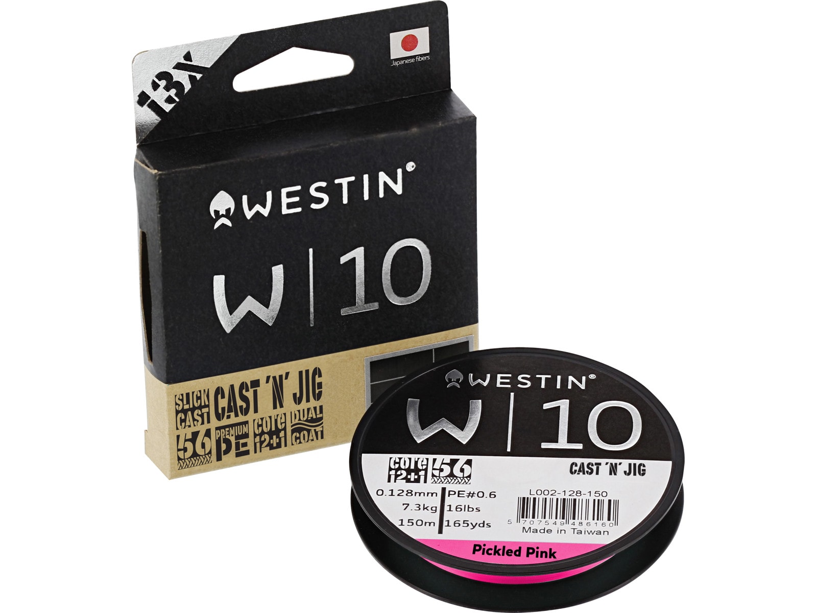Westin W10 13-Braid Cast 'n' Jig 110m 0.148mm 9.0kg 20LBS Pickled Pink -
