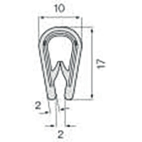 Kantlist Svart 11X17mm 5M