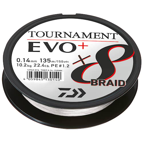 Daiwa TOURNAMENT X8 BRAID EVO+ 0.10-135m WH