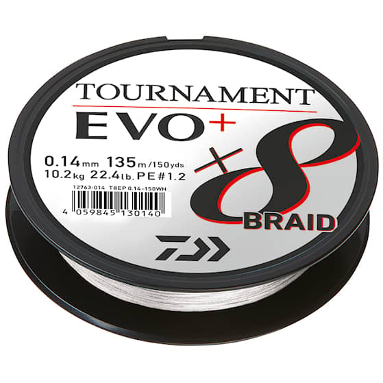Daiwa Tournament X8 Braid EVO+ White 135m