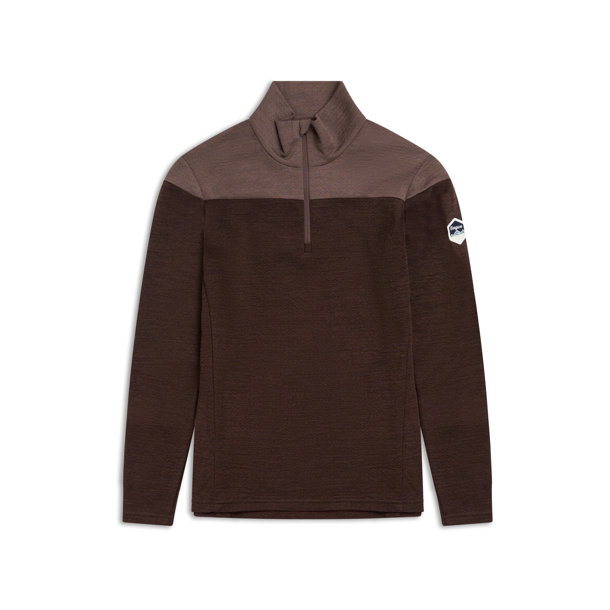 Bergans Inner:Dual Merino Half-Zip Underställströja Dam Dark Chocolate/Hot Cocoa