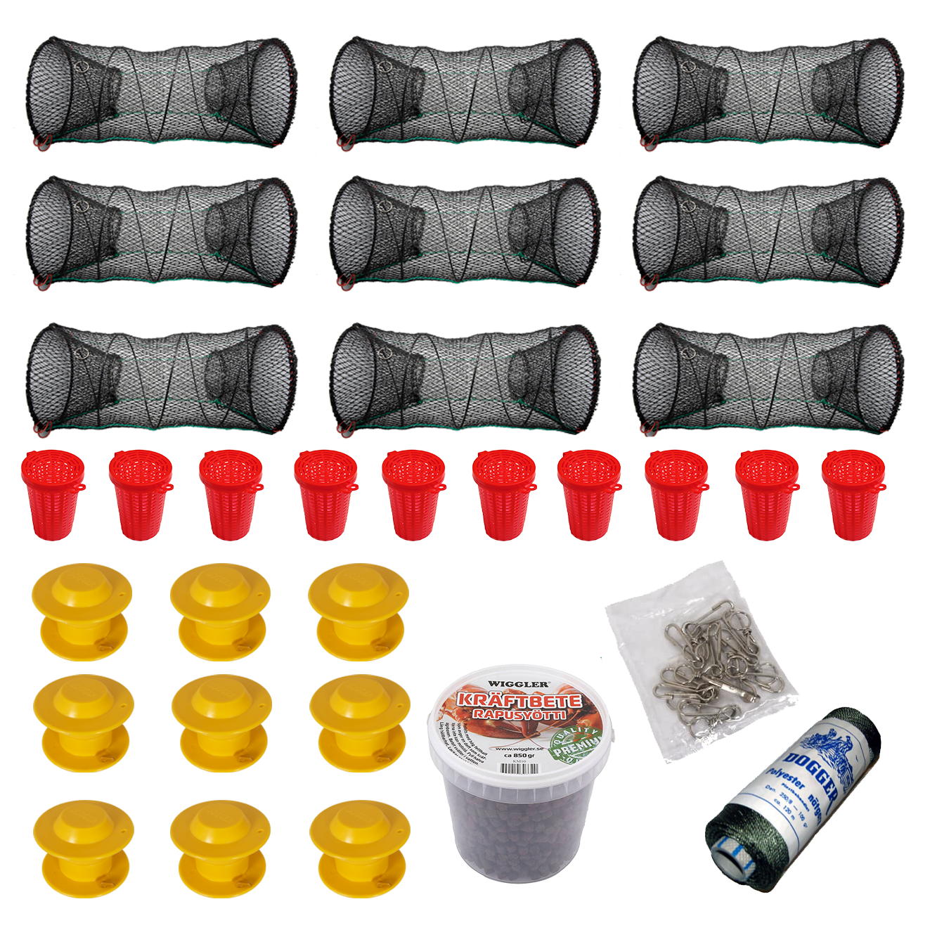 Kräftfiskepaket 10-pack med 850g kräftbete