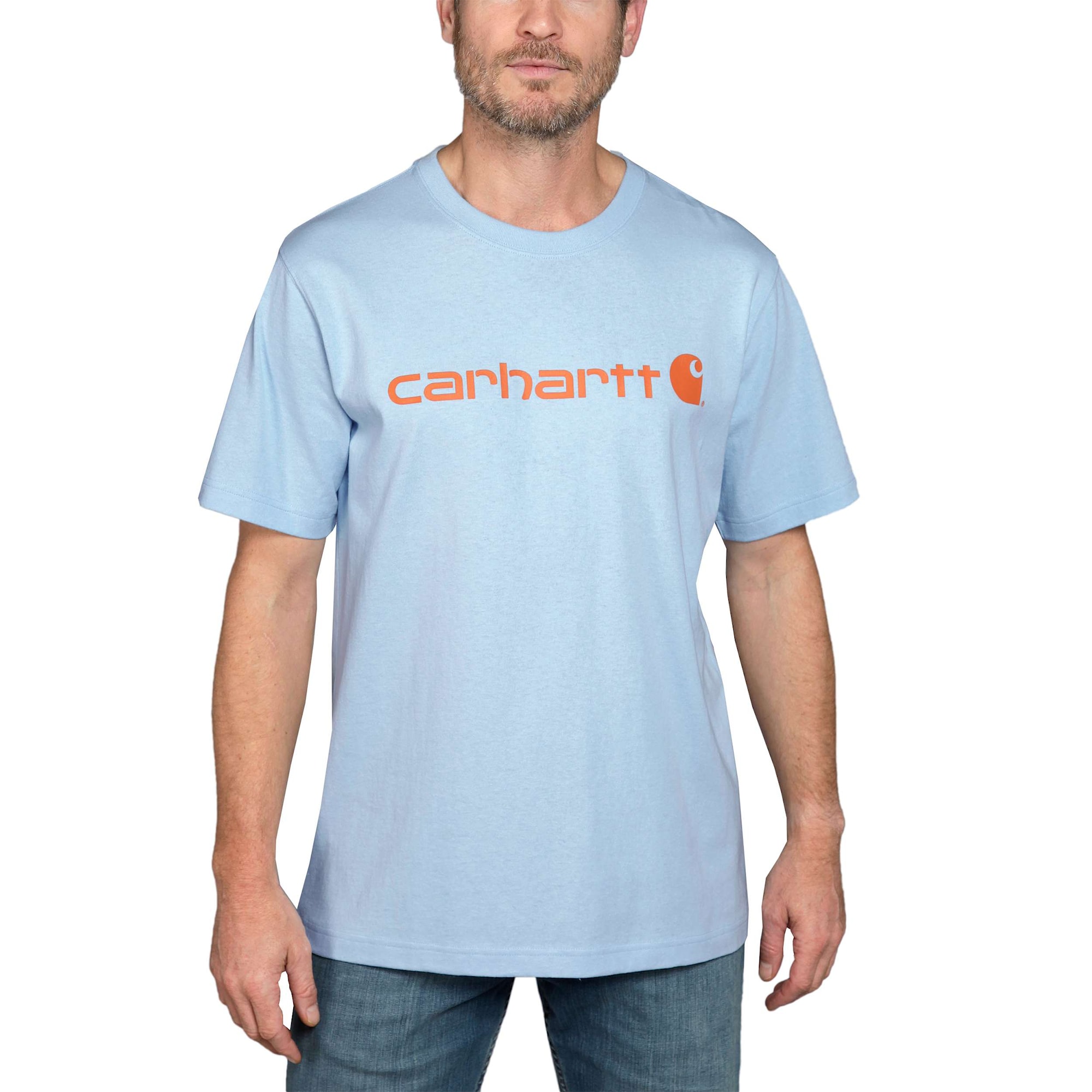 Carhartt Core logo T-shirt s/s, Herr, Moonstone, XL