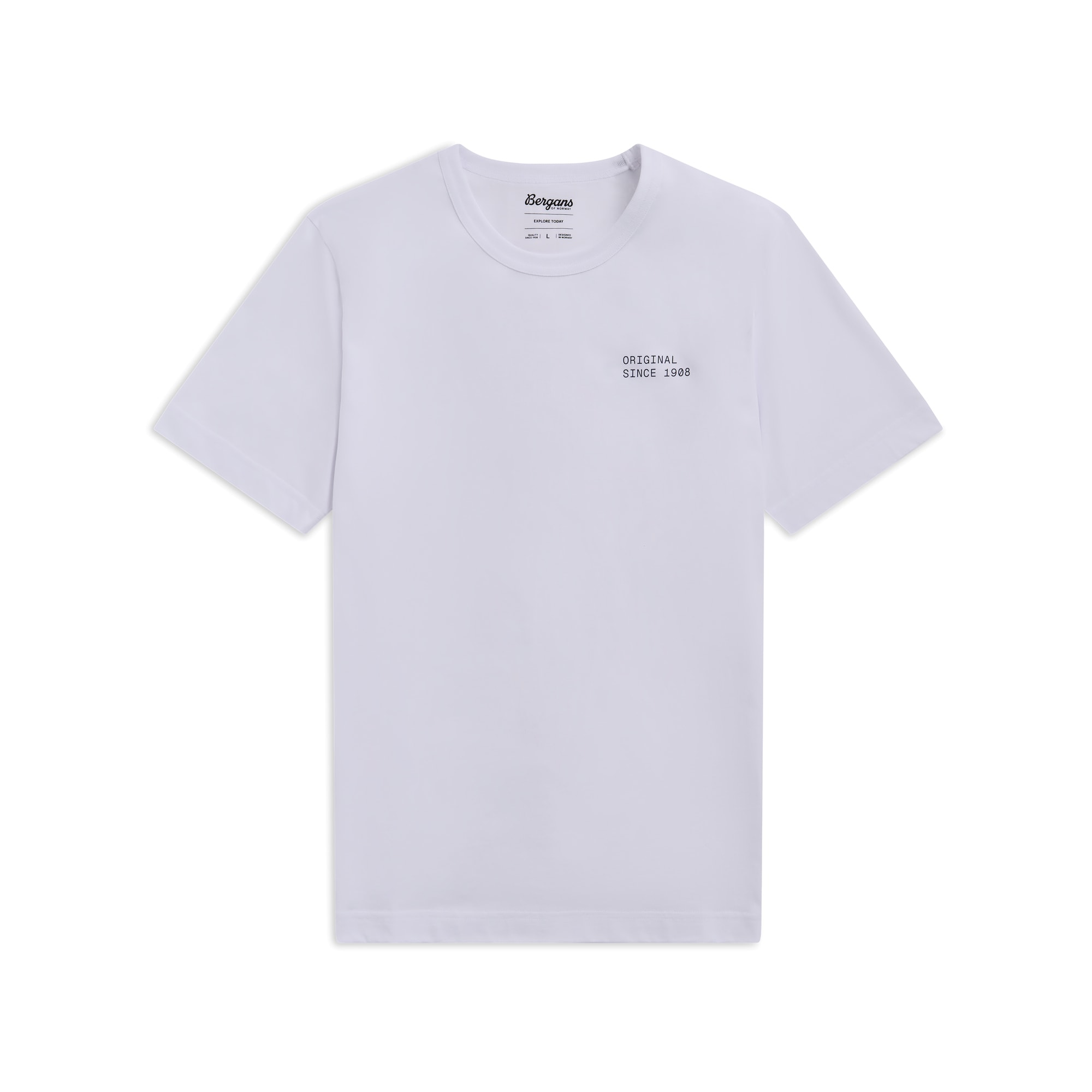 Bergans Original Cotton T-shirt Herr Paper White