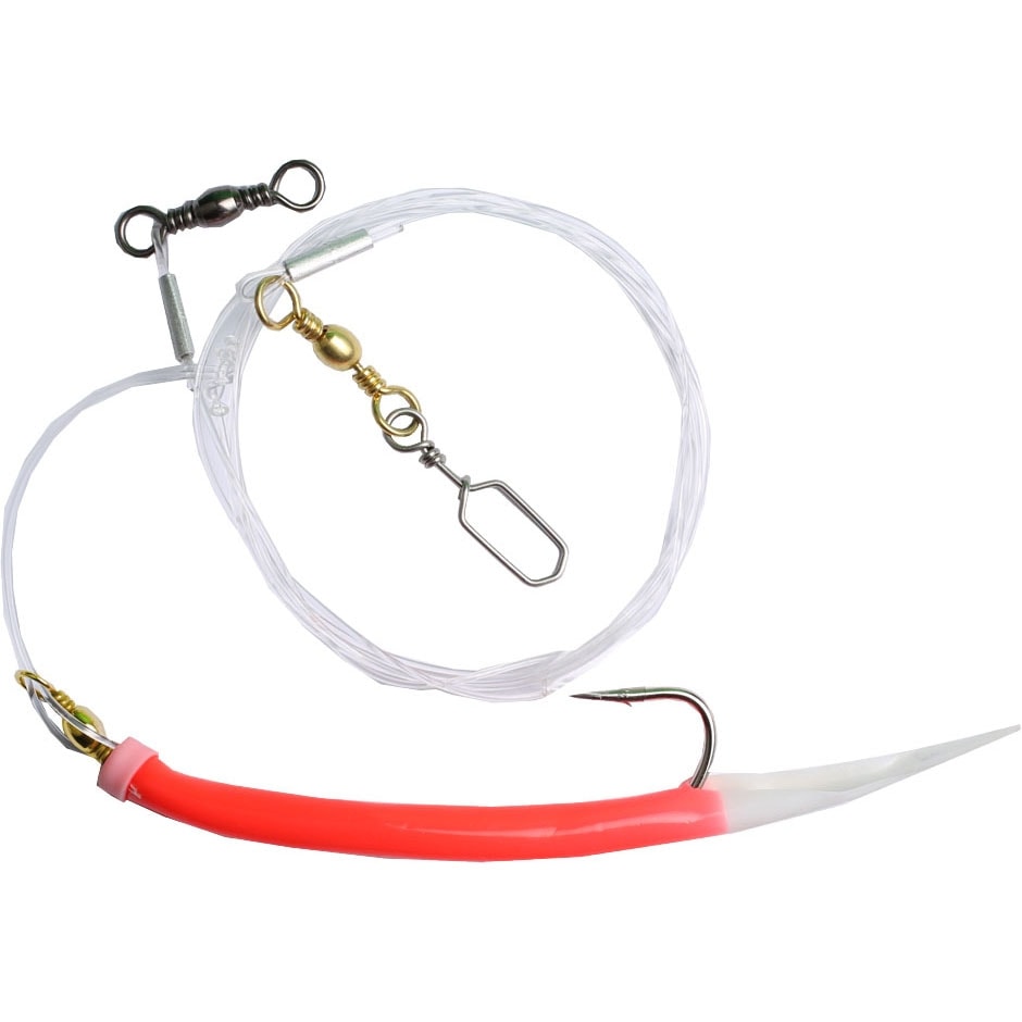 Wiggler Havsfisketafs Gummimakk Röd 155 cm 2-pack