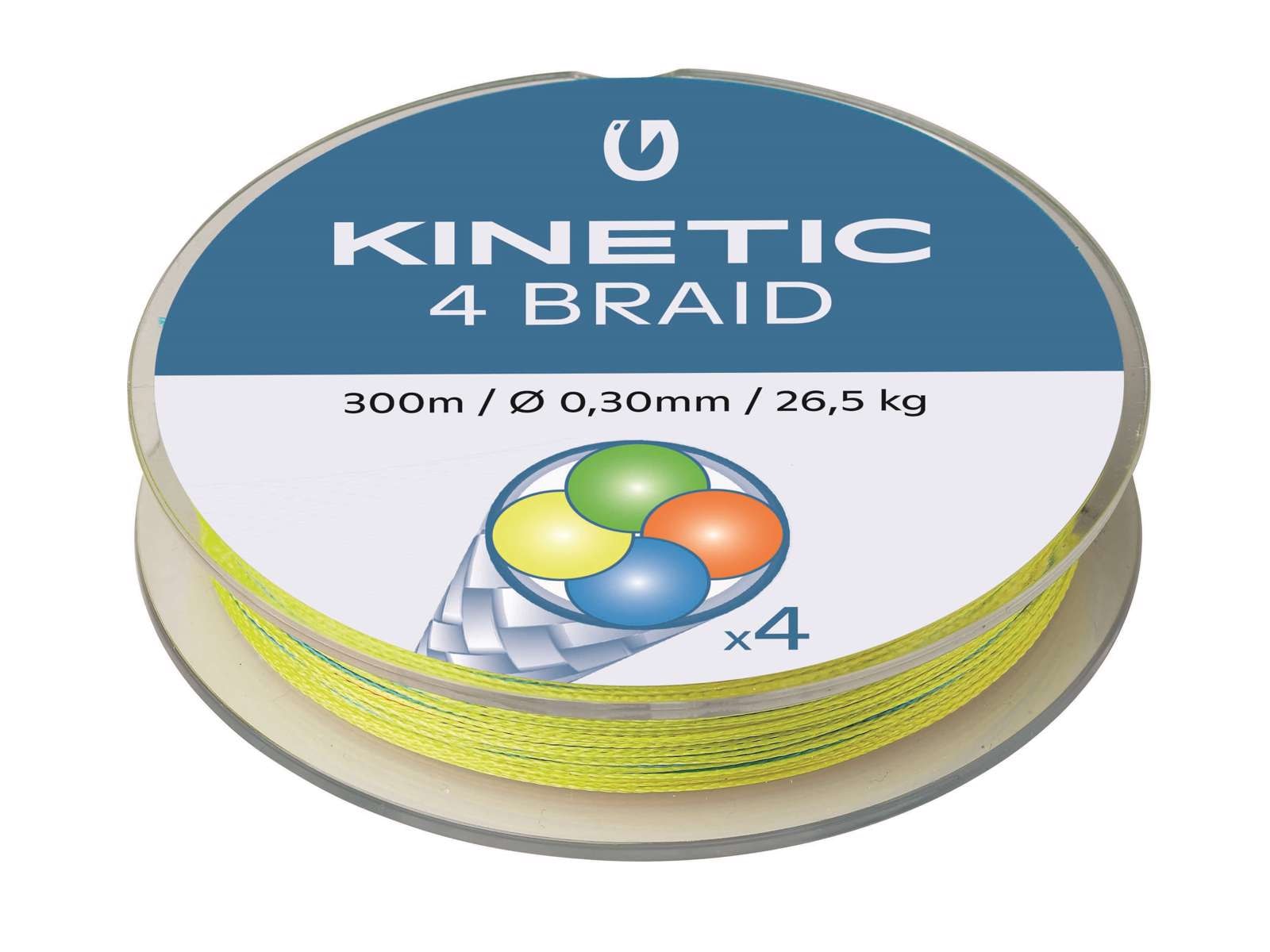 Kinetic 4 Braid 300m 0,40mm/33,6KG - MULTI COLOUR