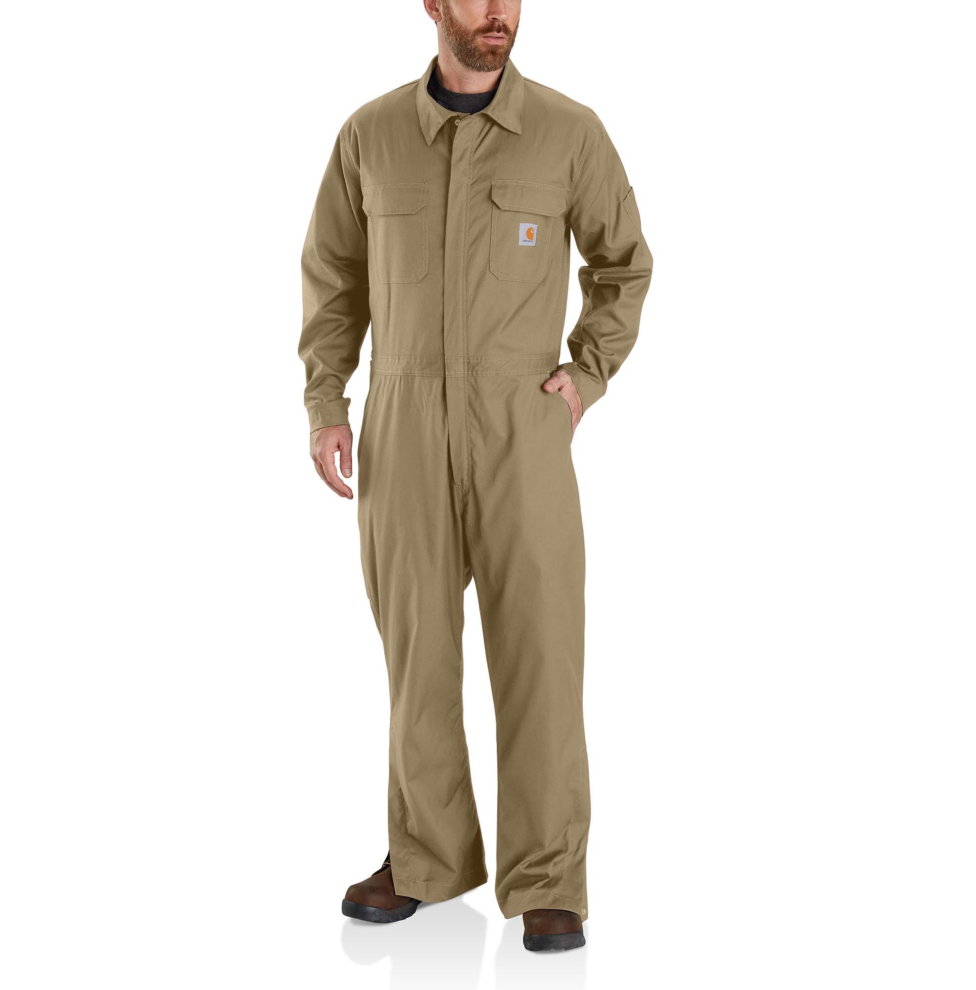 Carhartt Rugged Flex Canvas Overall Herr Dark Khaki S