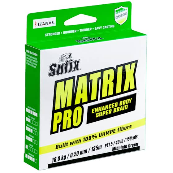 Sufix Matrix Pro Green 135m Flätlina