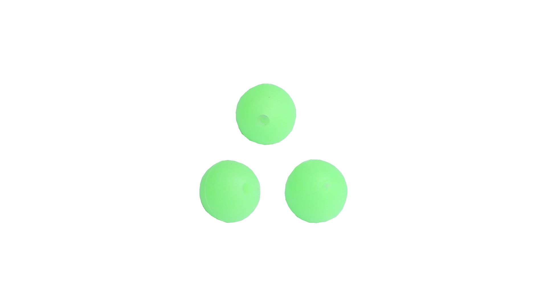 Wiggler Soft Beads Glow Green 12 mm 10-pack -