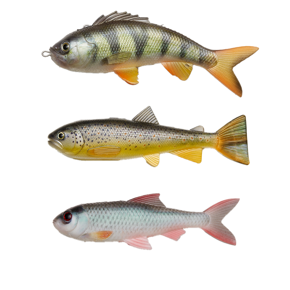 PulzBait Skinz 15cm 3-pack (Roach Natural, Perch Natural, Brown Trout)
