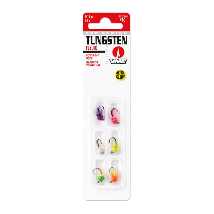 VMC Tungsten Fly Jig Kit Glow 6-pack