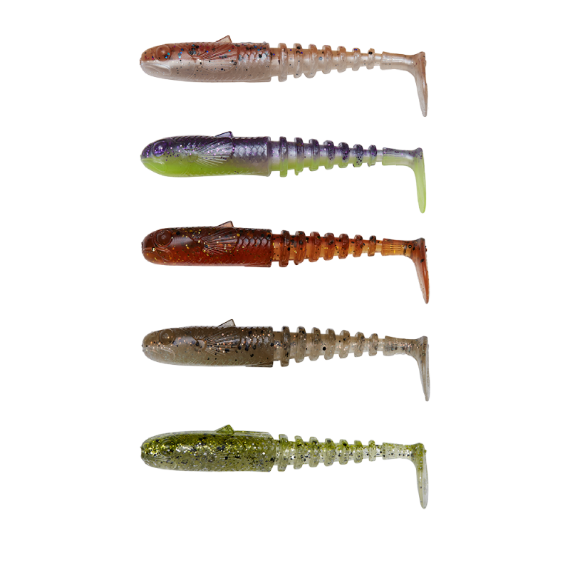 Gobster Shad 9cm 9g Clear Water Mix 5-pack