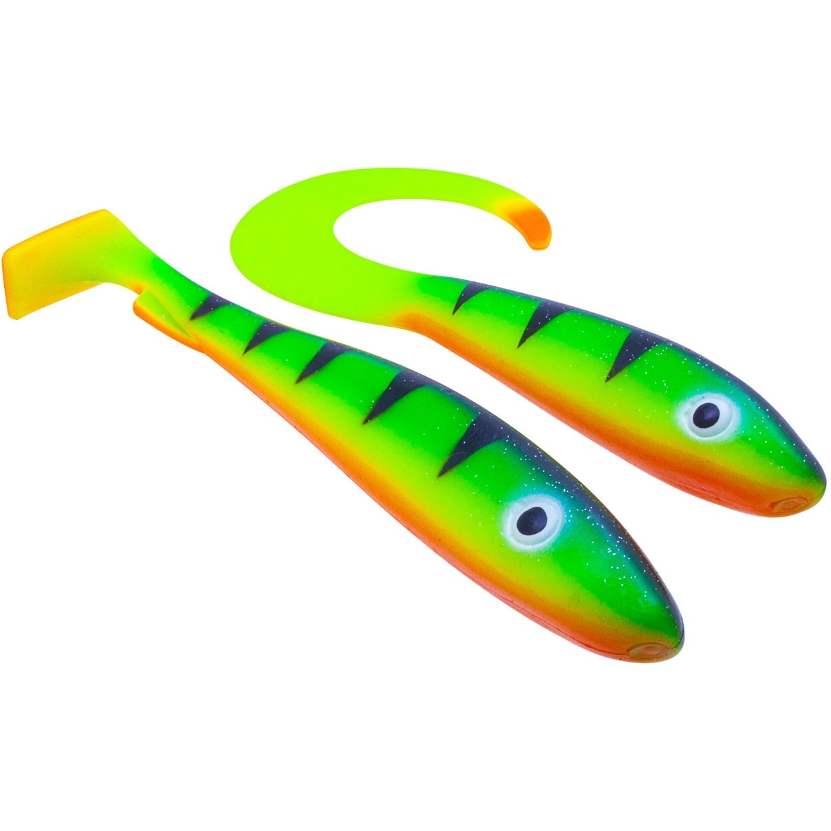 Svartzonker McRubber Glow Series Sea & Lake 25 cm/34 cm Glow Fire Tiger 2-pack