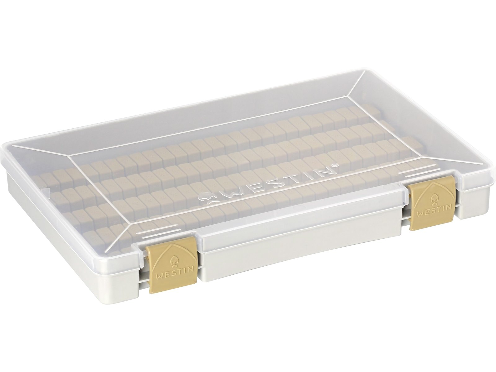 Westin W3 Jig Box (135 Slots) 27.4X18X4cm M Grey/Clear