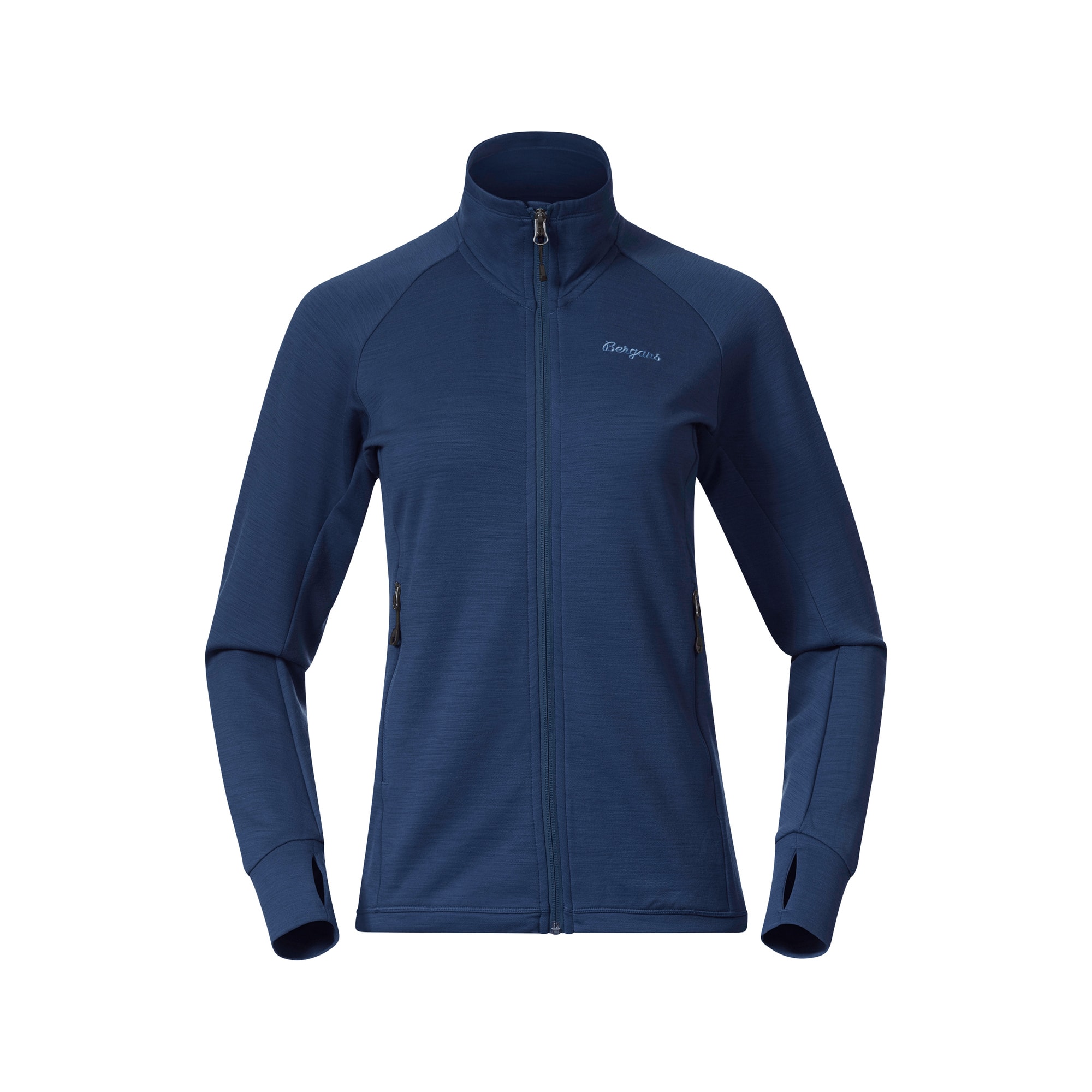 Bergans Rabot Merino Tech Midlayer Jacka Dam Navy Blue