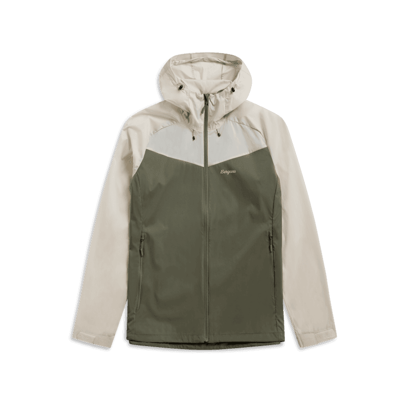 Bergans Microlight Jacka Herr Green Mud/Bone White XXL