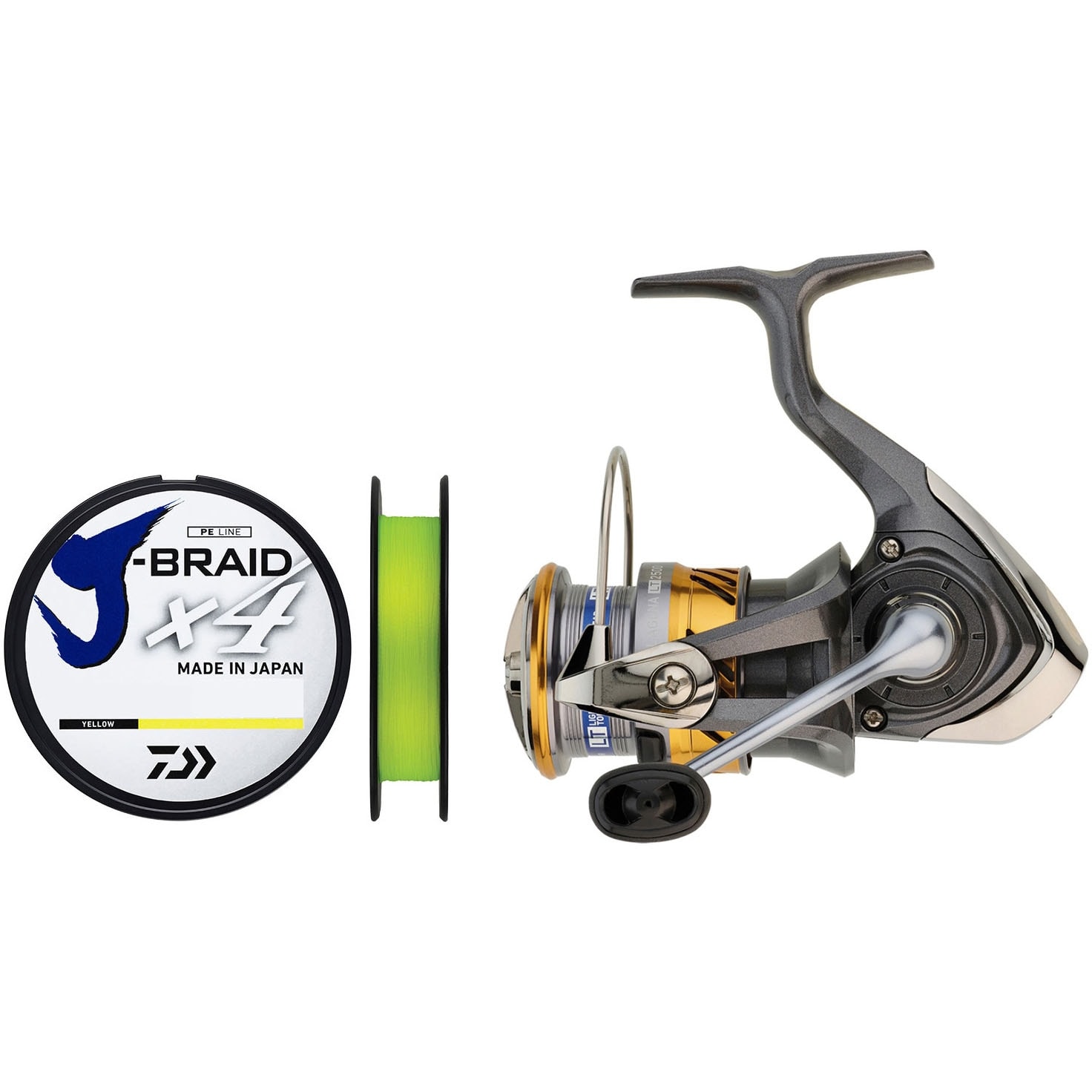 Daiwa Laguna LT 2500 Haspelrulle (Påspolad J-Braid X4-lina 0,19 mm)