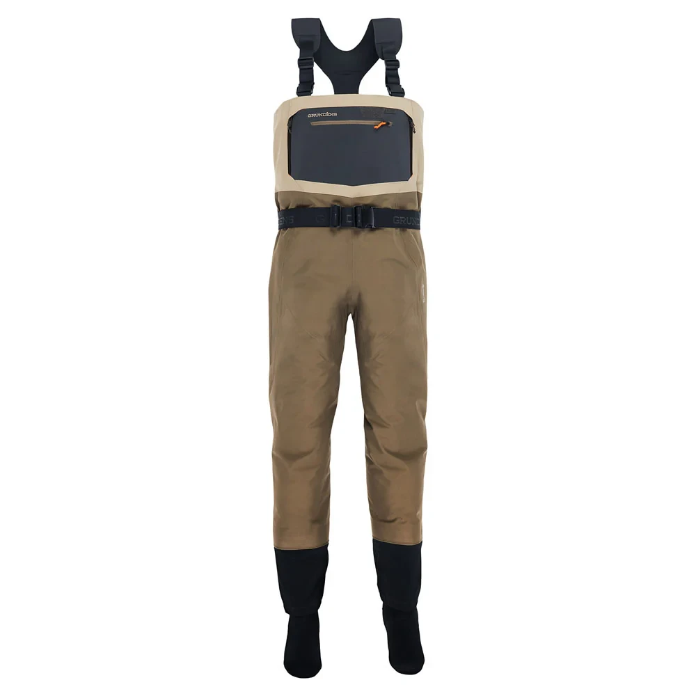 Grundéns Men's Boundary Stockingfoot Wader Stone/Otter XXL (12-13)