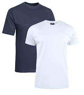 Clique T-shirt 2-pack blå/vit