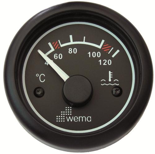 Vattentempmätare Wema Svart