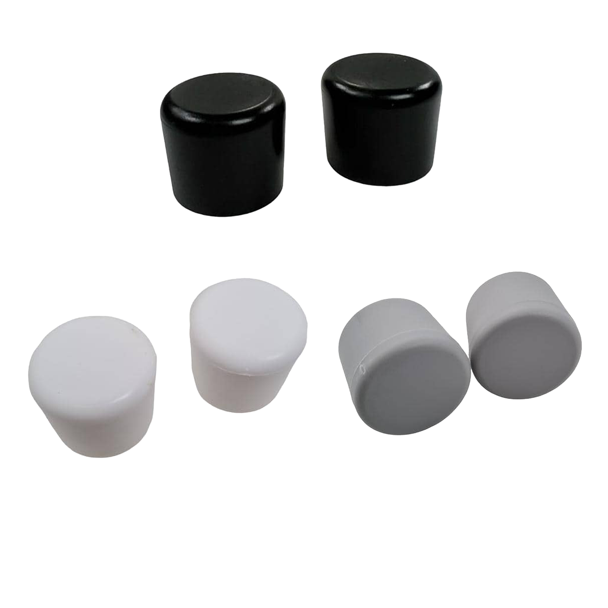 Ändplugg / Plastfot Svart 25mm 2-pack