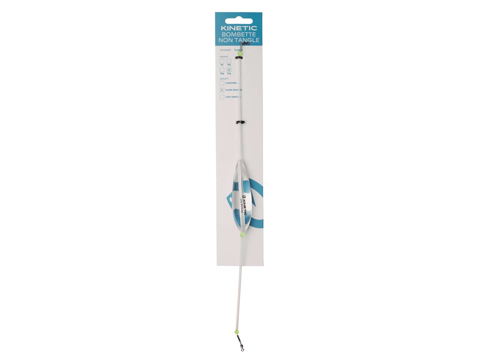 Kinetic BOMBETTE NON TANGLE - SLOW SINKING 8G CLEAR -