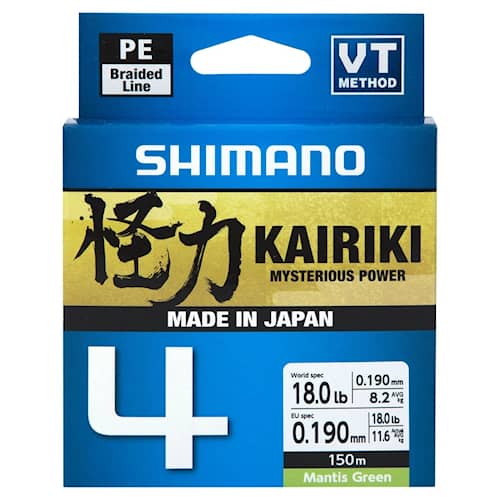Shimano Line Kairiki 4 0,10mm 150m Mantis Green