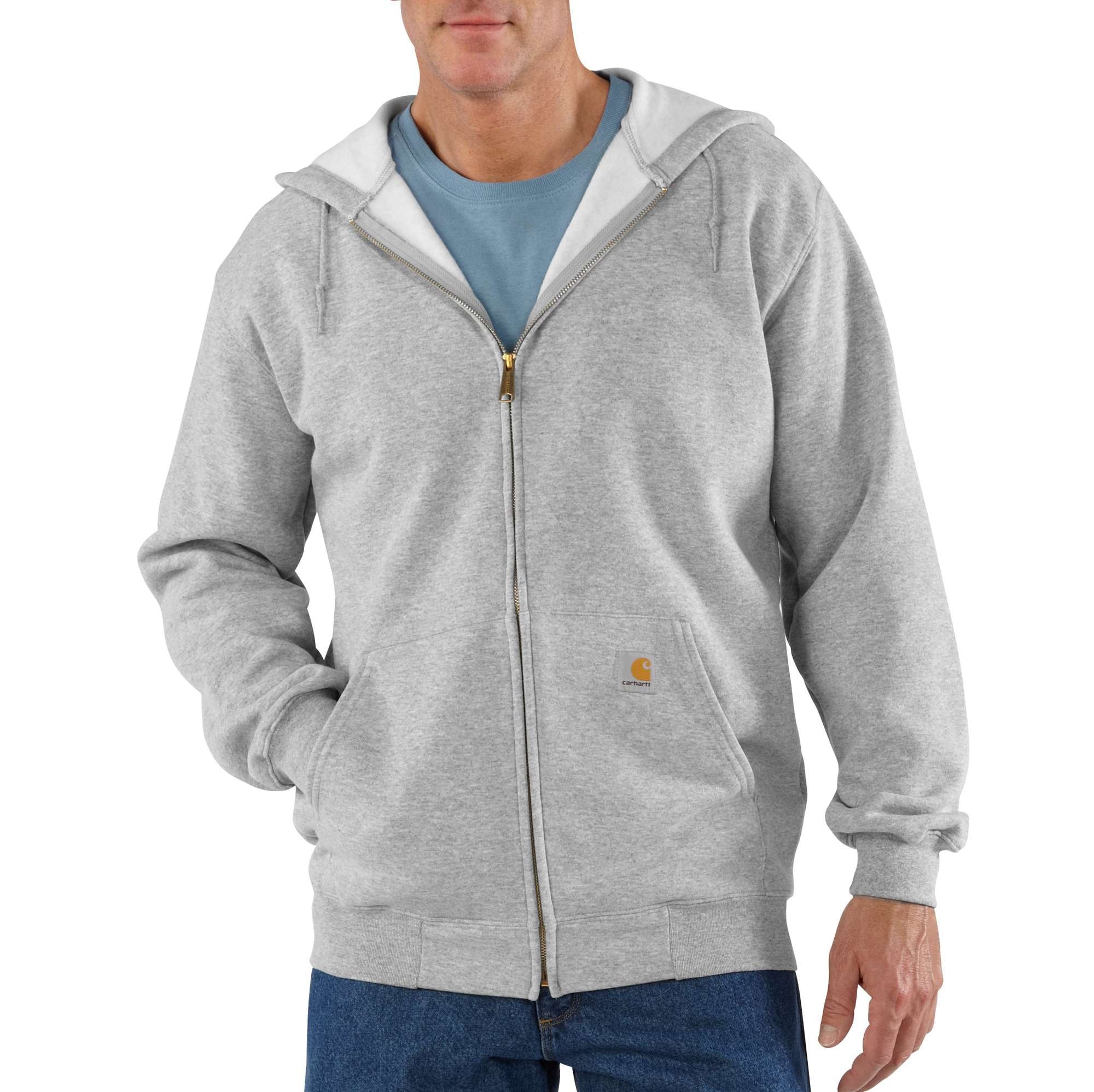Carhartt Hoodie med dragkedja Herr Heather Grey XXL