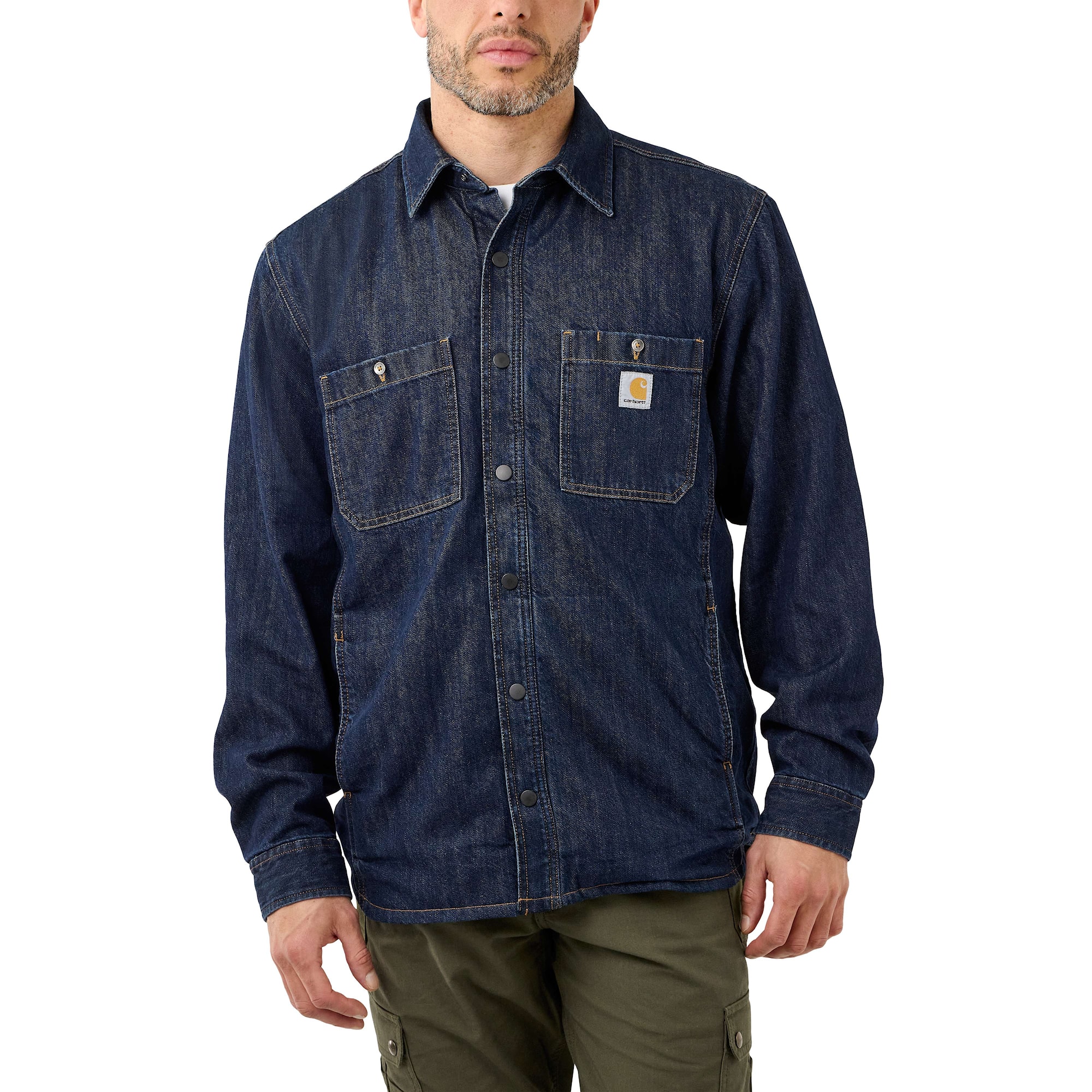 Carhartt Denim Skjorta Fleecefodrad Herr Glacier