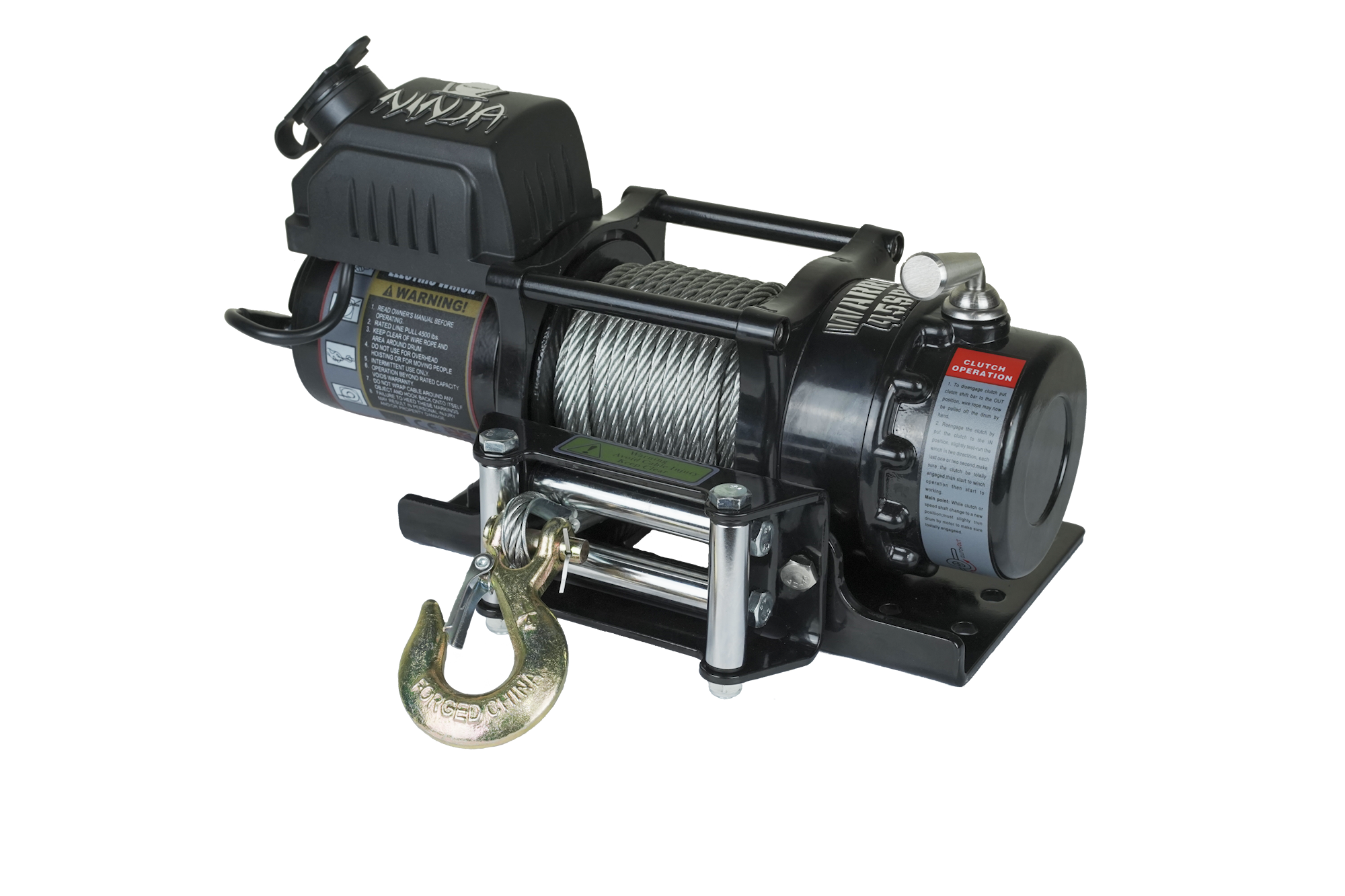 Warrior Winches Ninja 4500 Vinsch, 12V Stålvajer