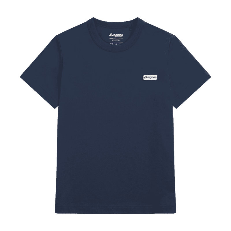 Bergans Logo Cotton T-shirt Dam Navy Blue XL