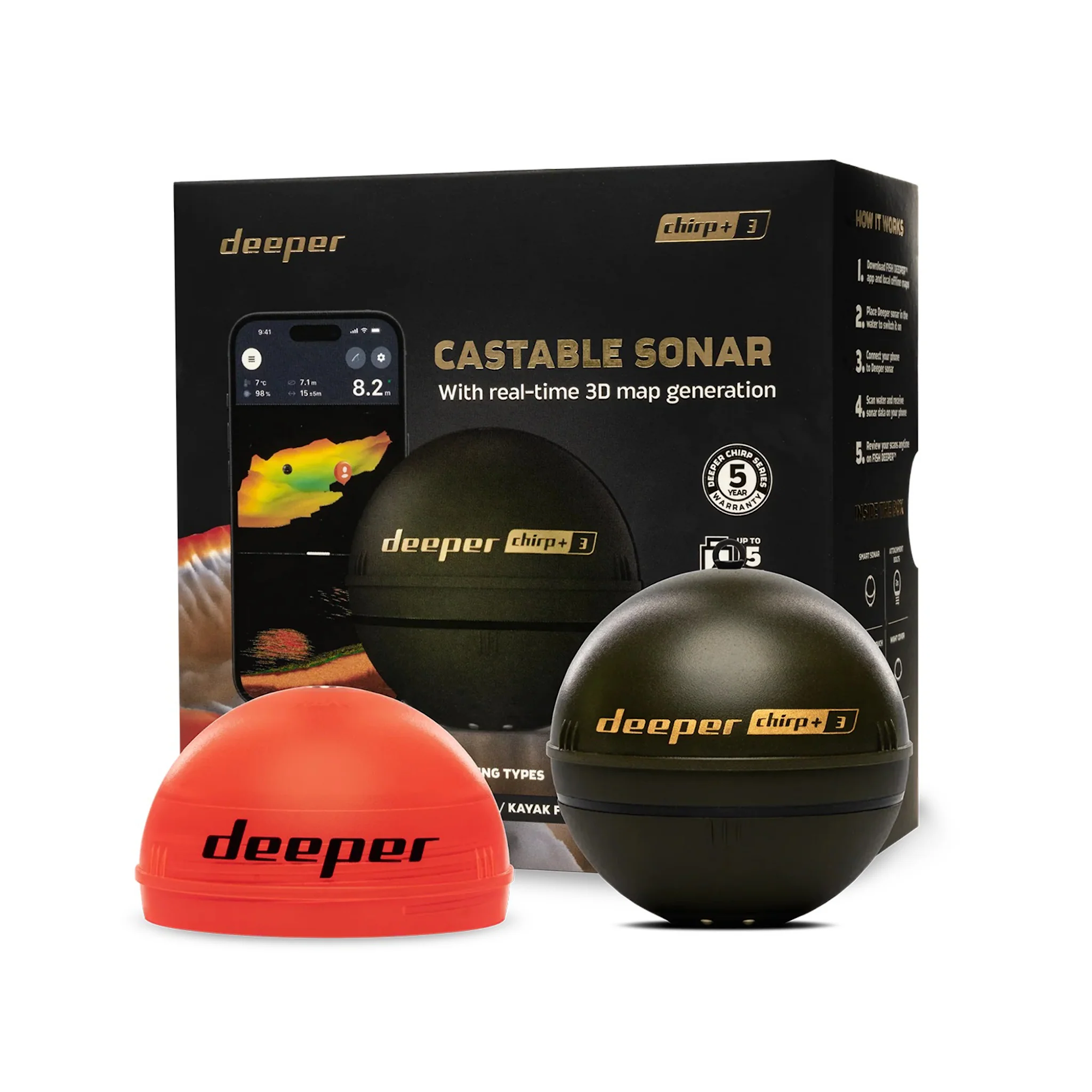 Deeper Smart Sonar Chirp+3 Portabelt Ekolod