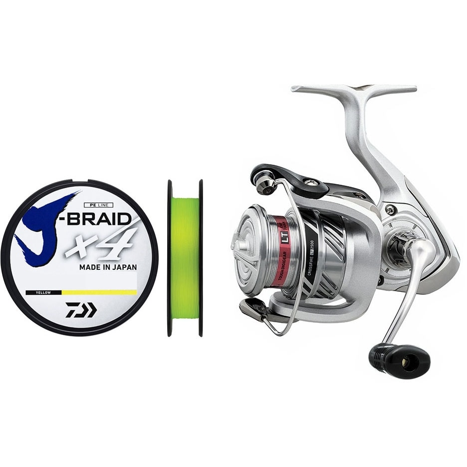 Daiwa Crossfire LT 3000-C Haspelrulle (Påspolad J-Braid X4 0,19 mm)