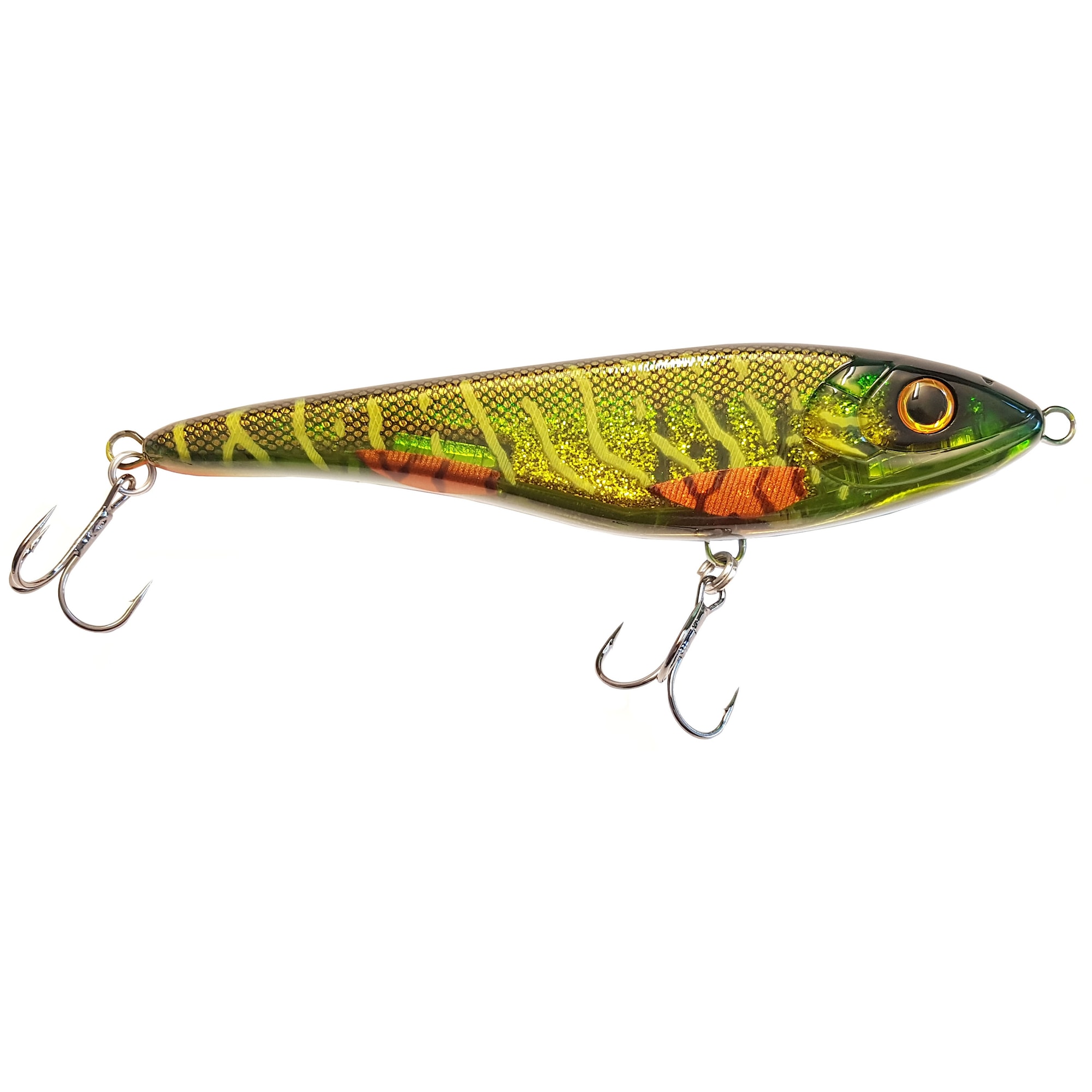 Big Bandit shallow 19,6 cm Green Motoroil Pike UV - Jerkbait