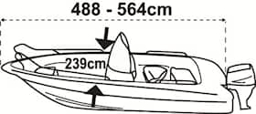 Båtkapell Överdrag 488-564Cm