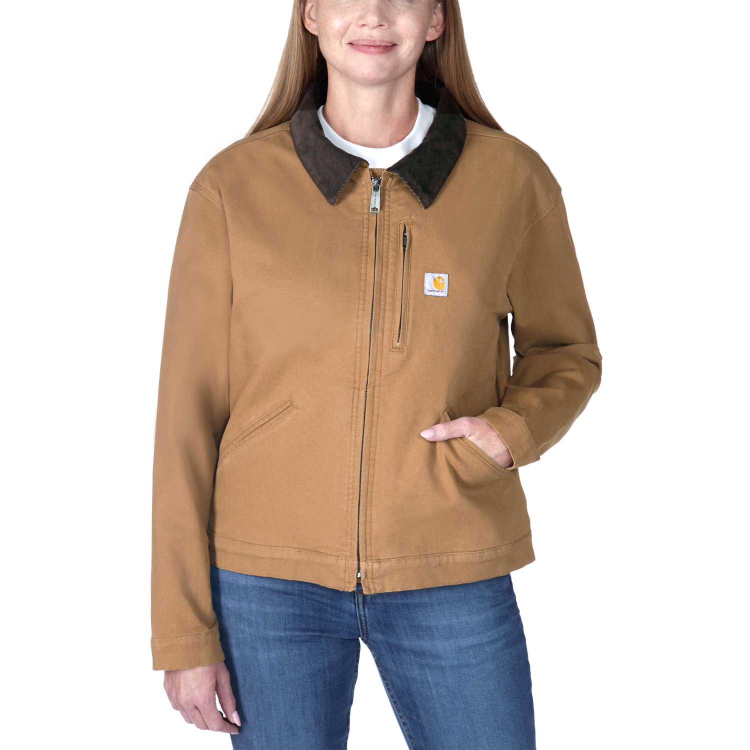 Carhartt Relaxed fit canvas detroit Jacka, Dam, Carhartt® brown