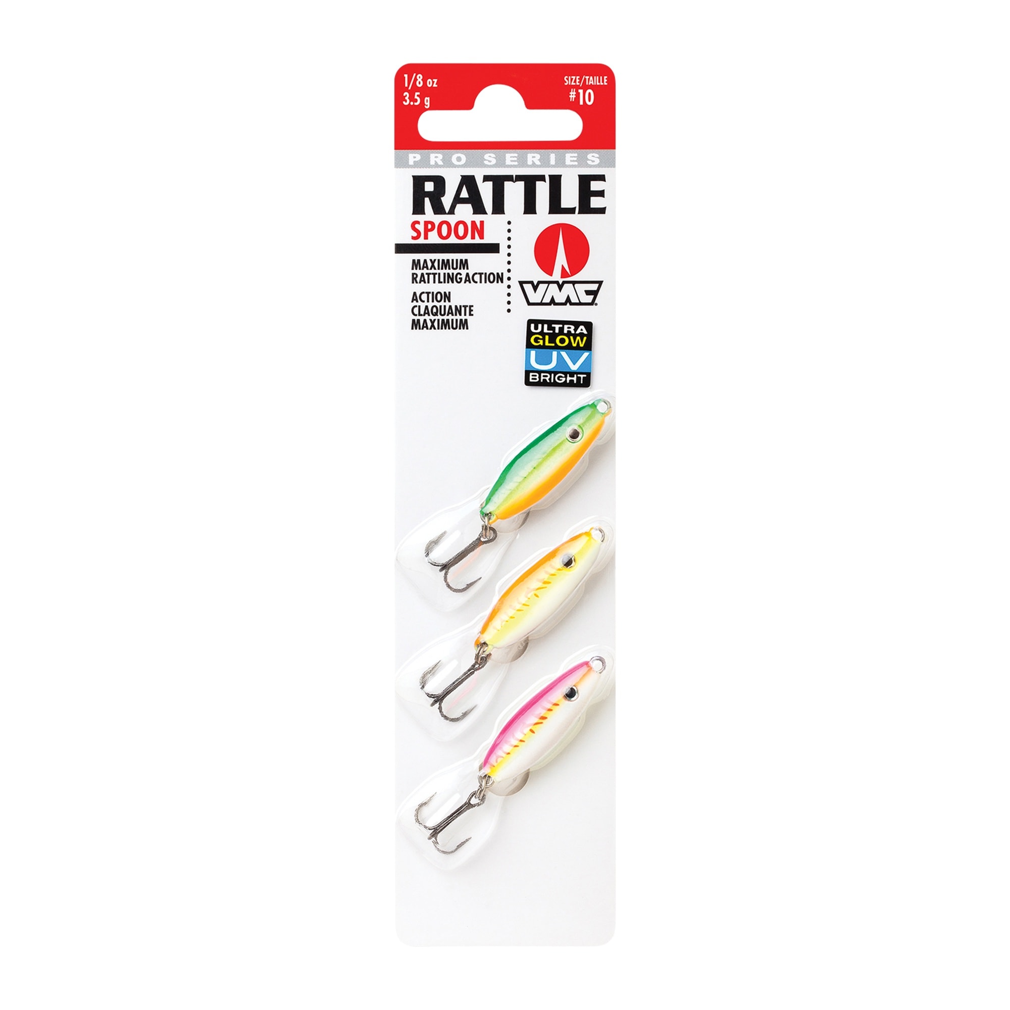 VMC Rattle Spoon Kit #12 1,8gr Glow UV 3-pack