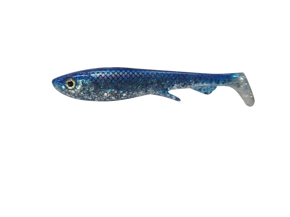 Wolfcreek Shad 11 cm Silver Blue Glitter (UV) 4-Pack