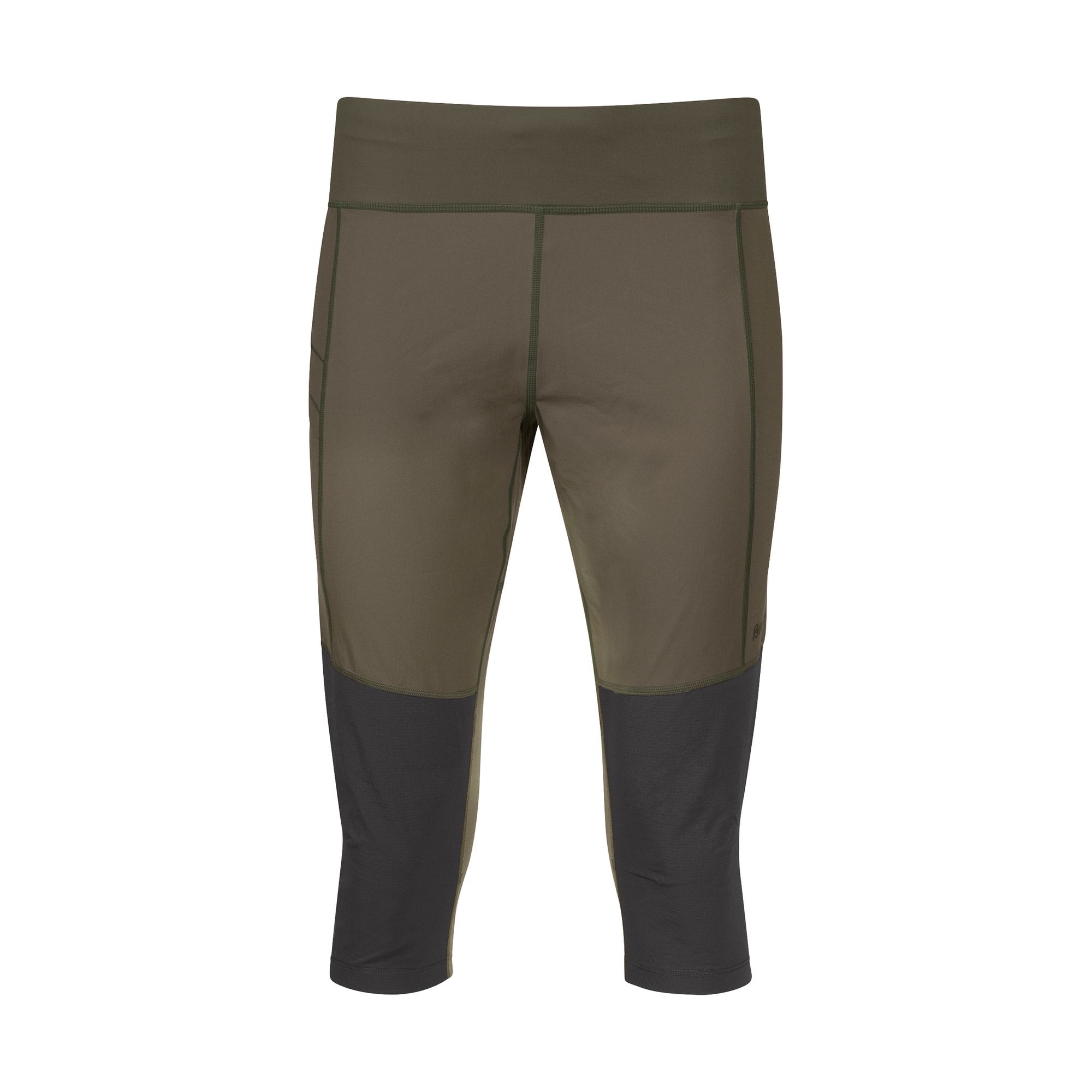 Bergans Fløyen ¾ Outdoor Tights Dam Dark Green Mud/Dark Shadow Grey XL