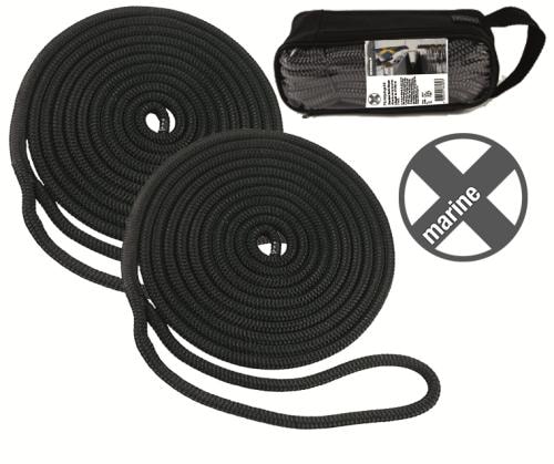 Lina Flätad 14mmx6m 2st Svart