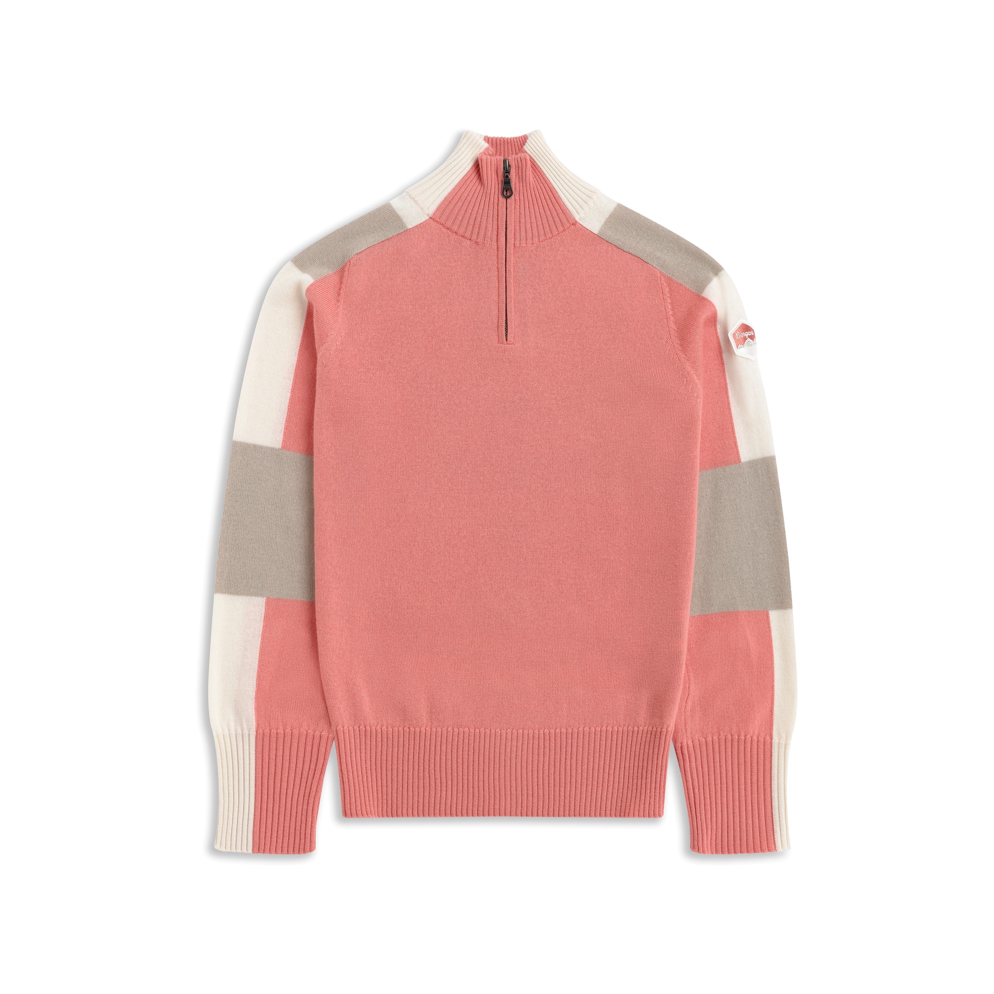 Bergans Lyderhorn Half-Zip Ulltröja Dam Light Weathered Red/Beige