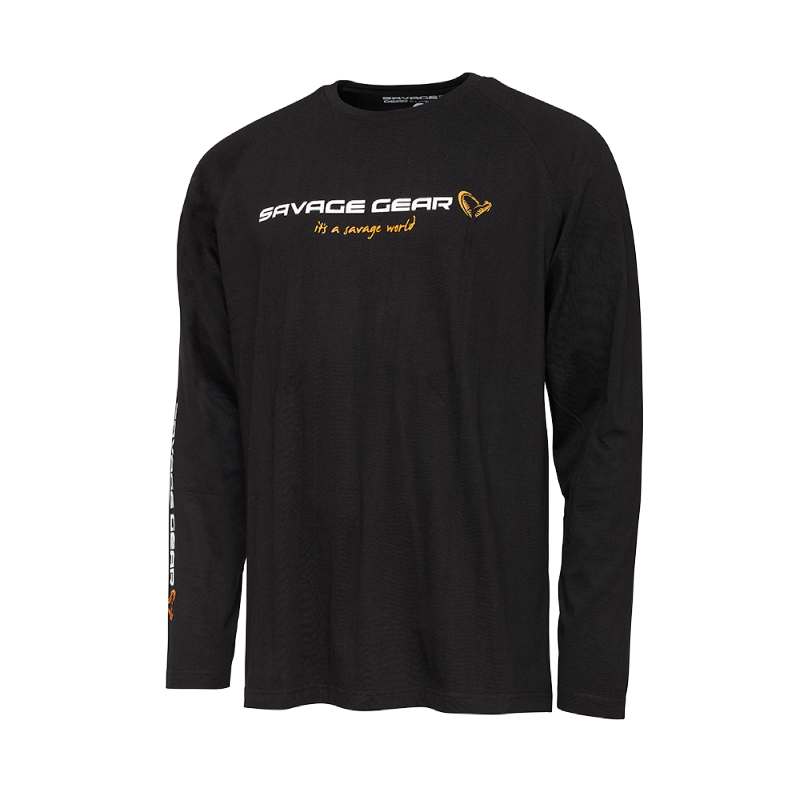 Signature Logo Long Sleeve T-Shirt Xxl Black Caviar