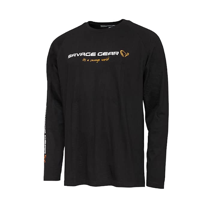 Signature Logo Long Sleeve T-Shirt Black Caviar