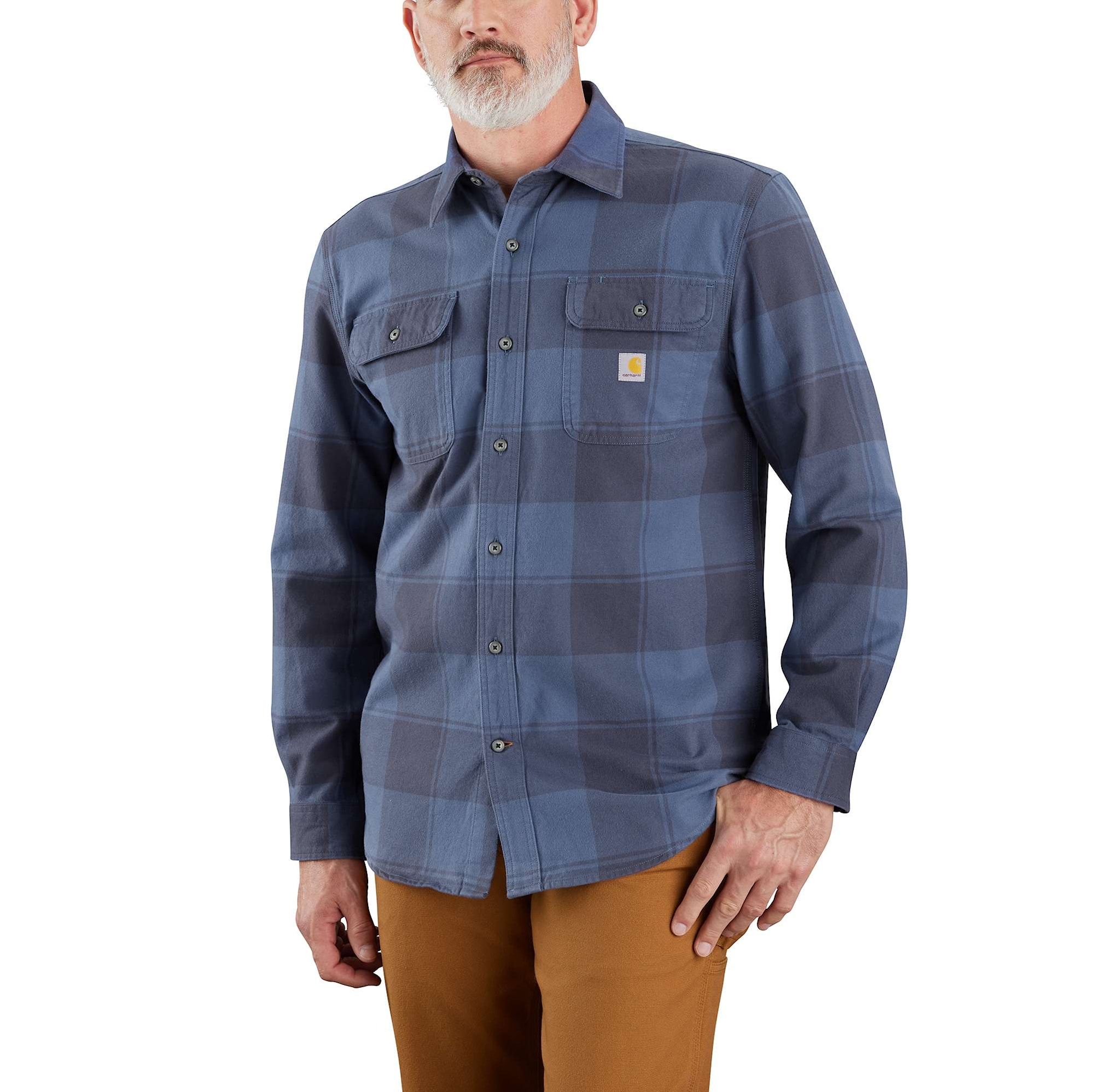 Carhartt plaid Flannelskjorta, Herr, Navy, XXL